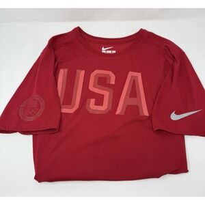 NIKE Dri-Fit USA UNITED STATES AMERICA OLYMPIC  TEAM T SHIRT Mens M Reflective